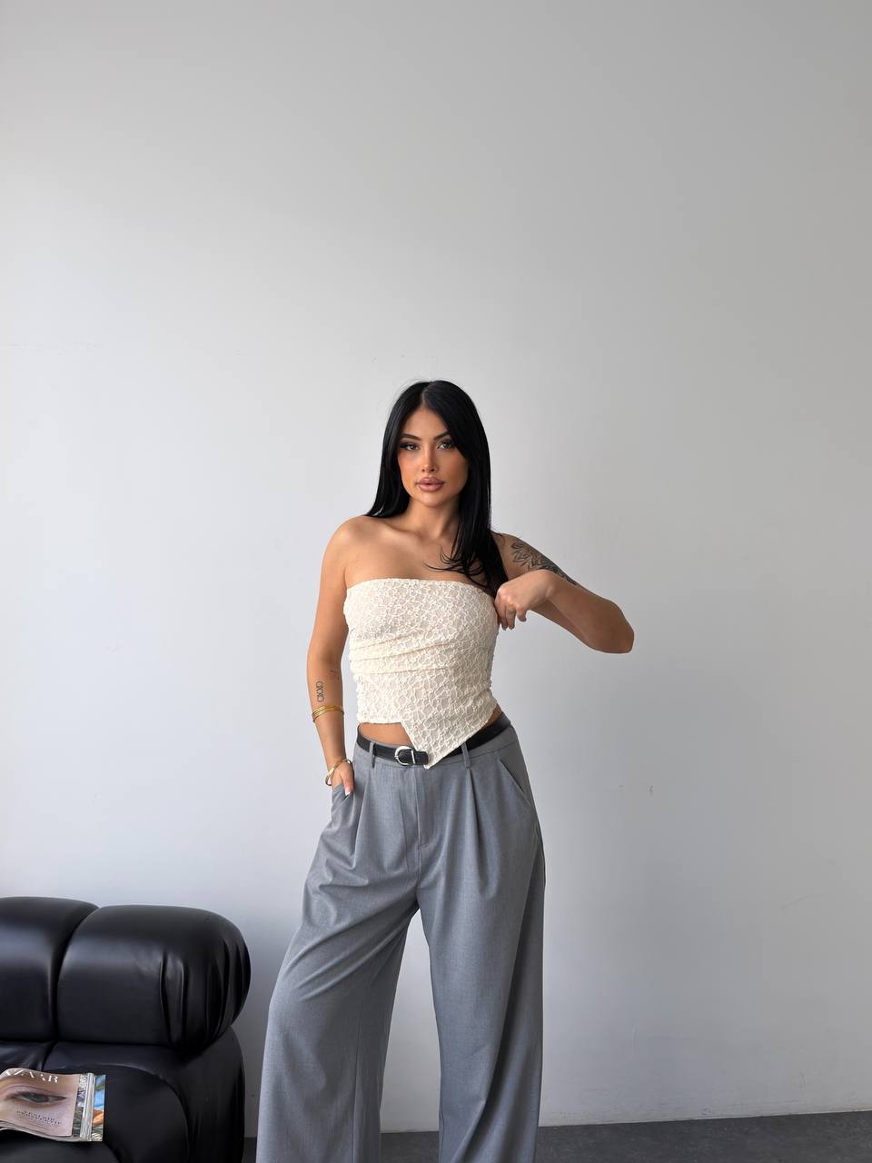 Strapless Lace Corset Top