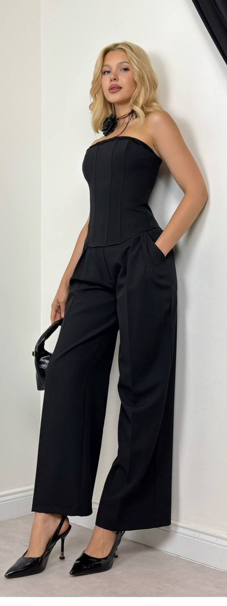 Strapless Corset Trouser Set